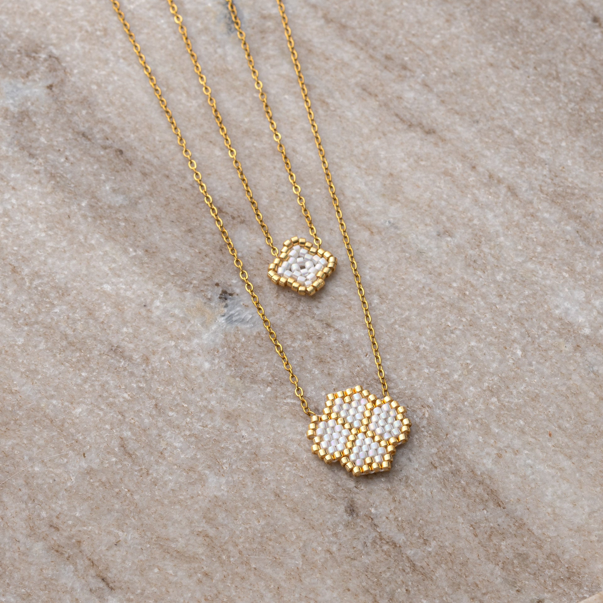 Necklace pair of 2, 'Clove & Cross'