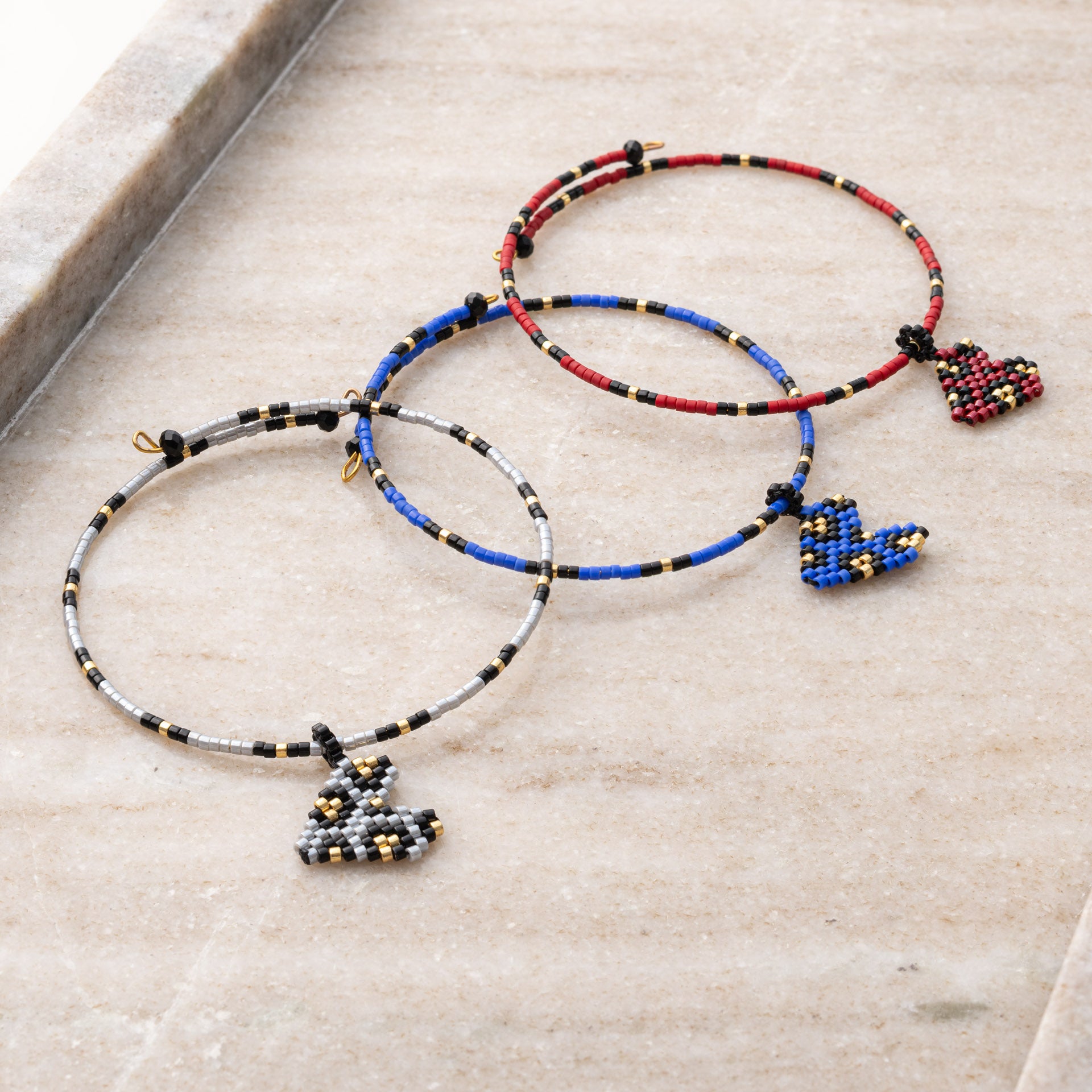 Bracelet beaded heart