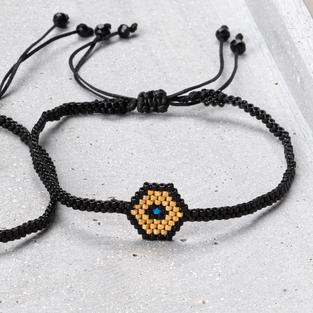 Bracelet beaded evil eye