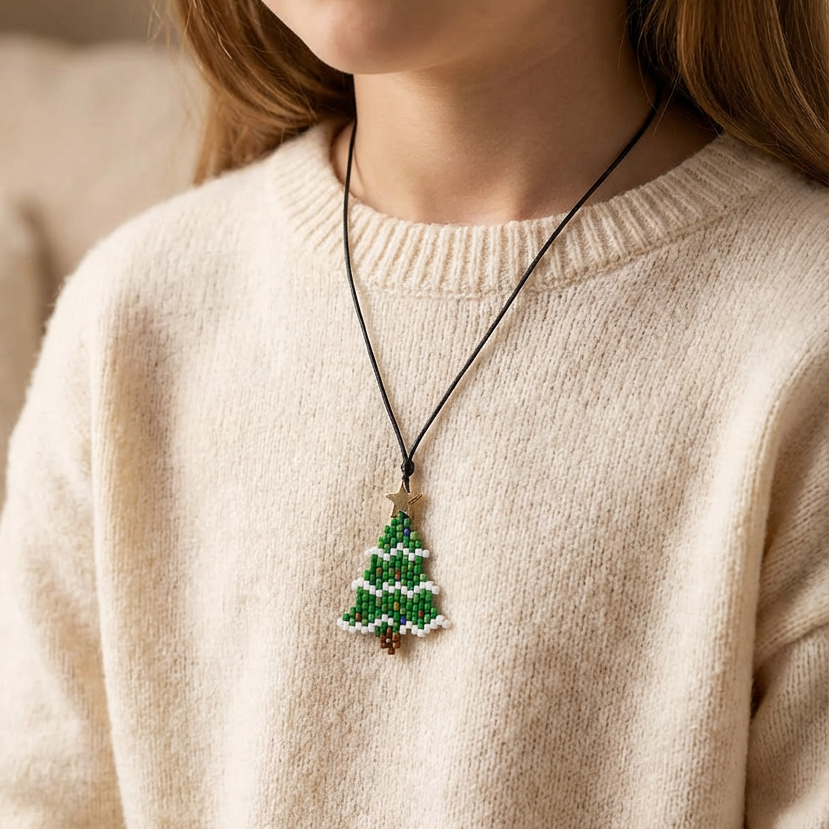 Christmas tree necklace