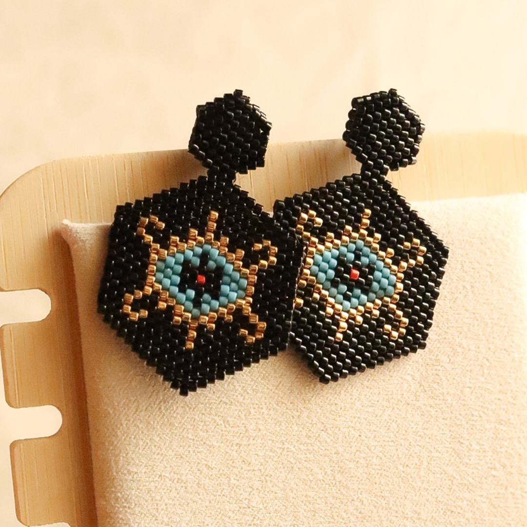 Evil Eye Miyuki Earrings