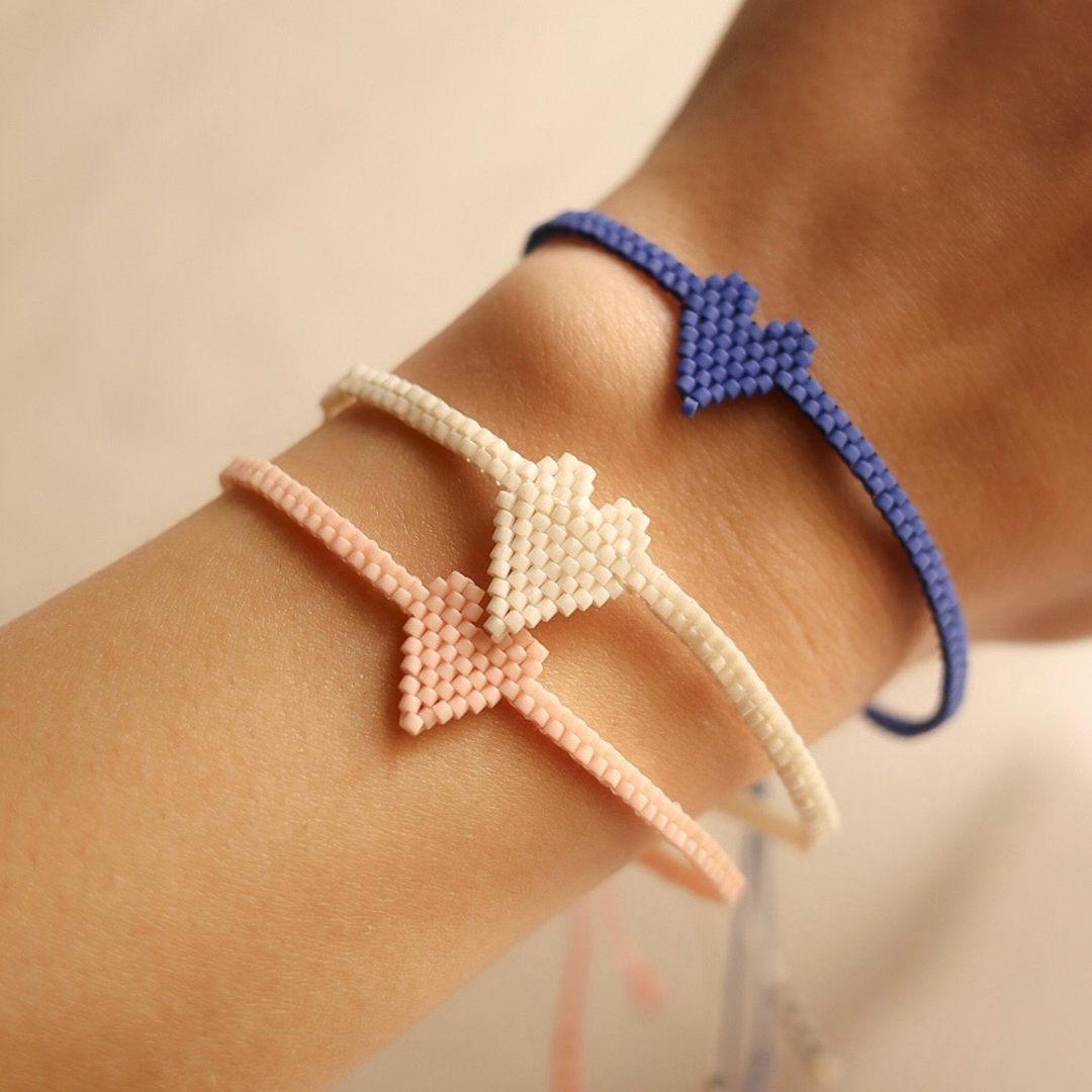 Handcrafted beaded heart