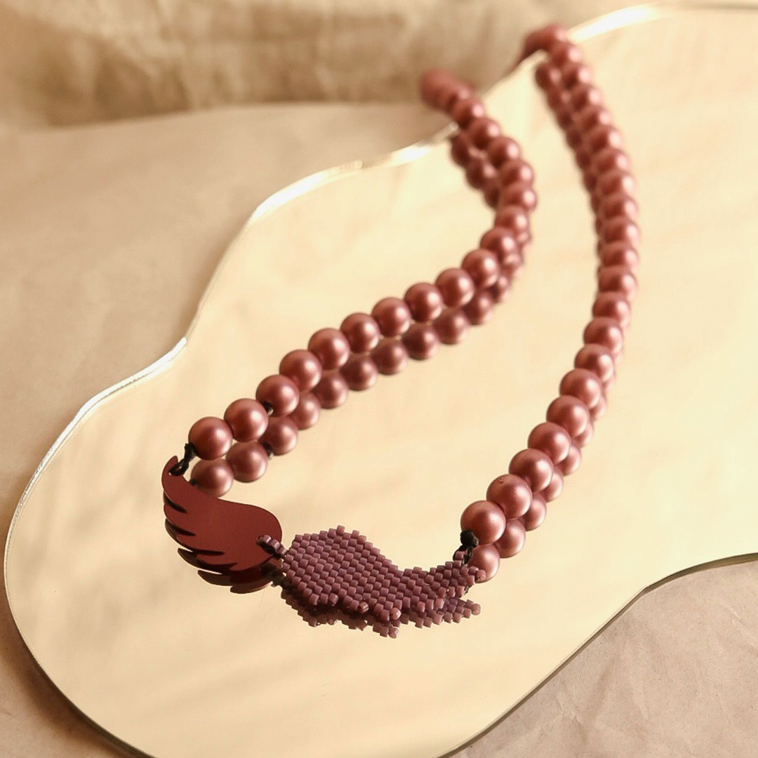 Handcrafted beaded wings