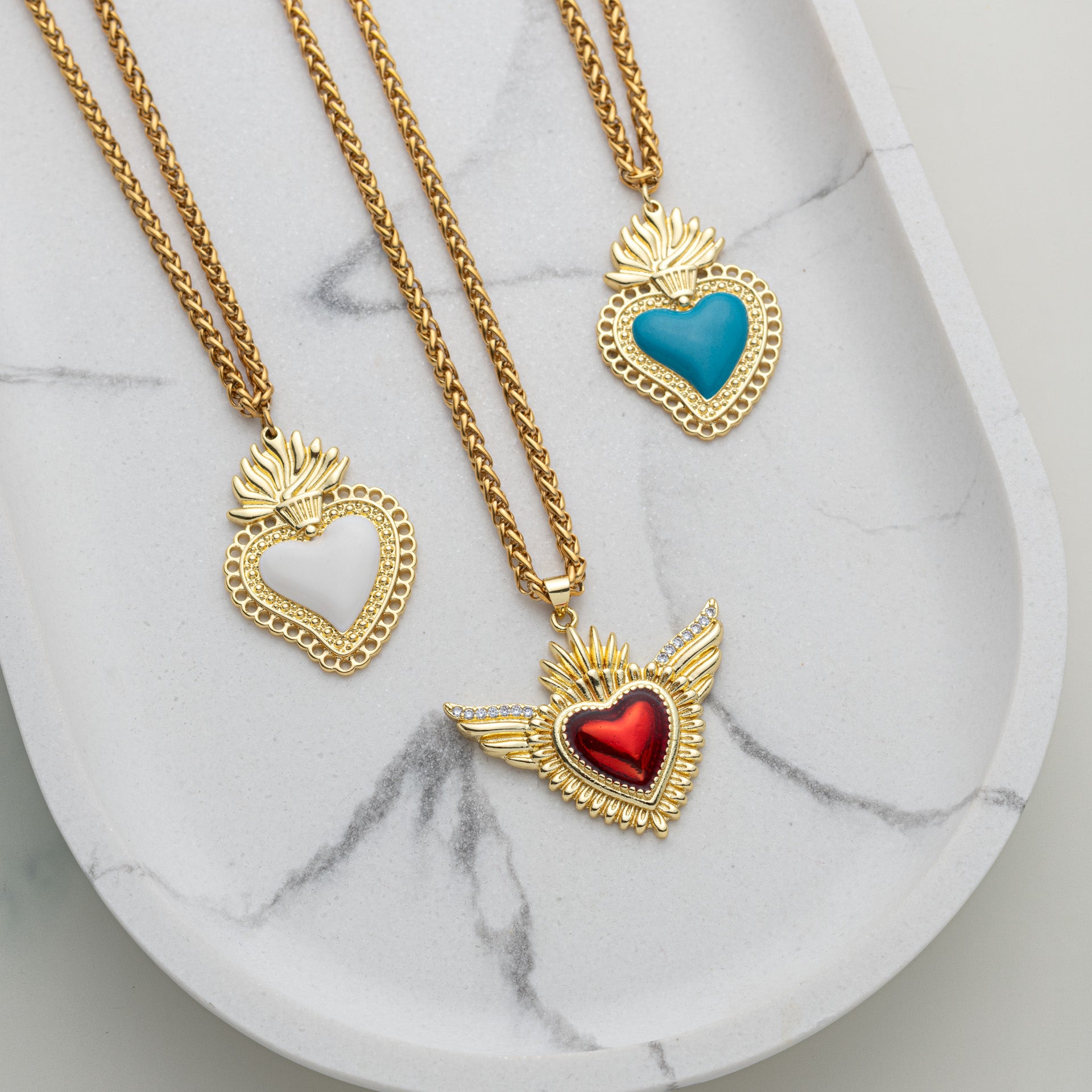Necklace 'Festive Hearts'
