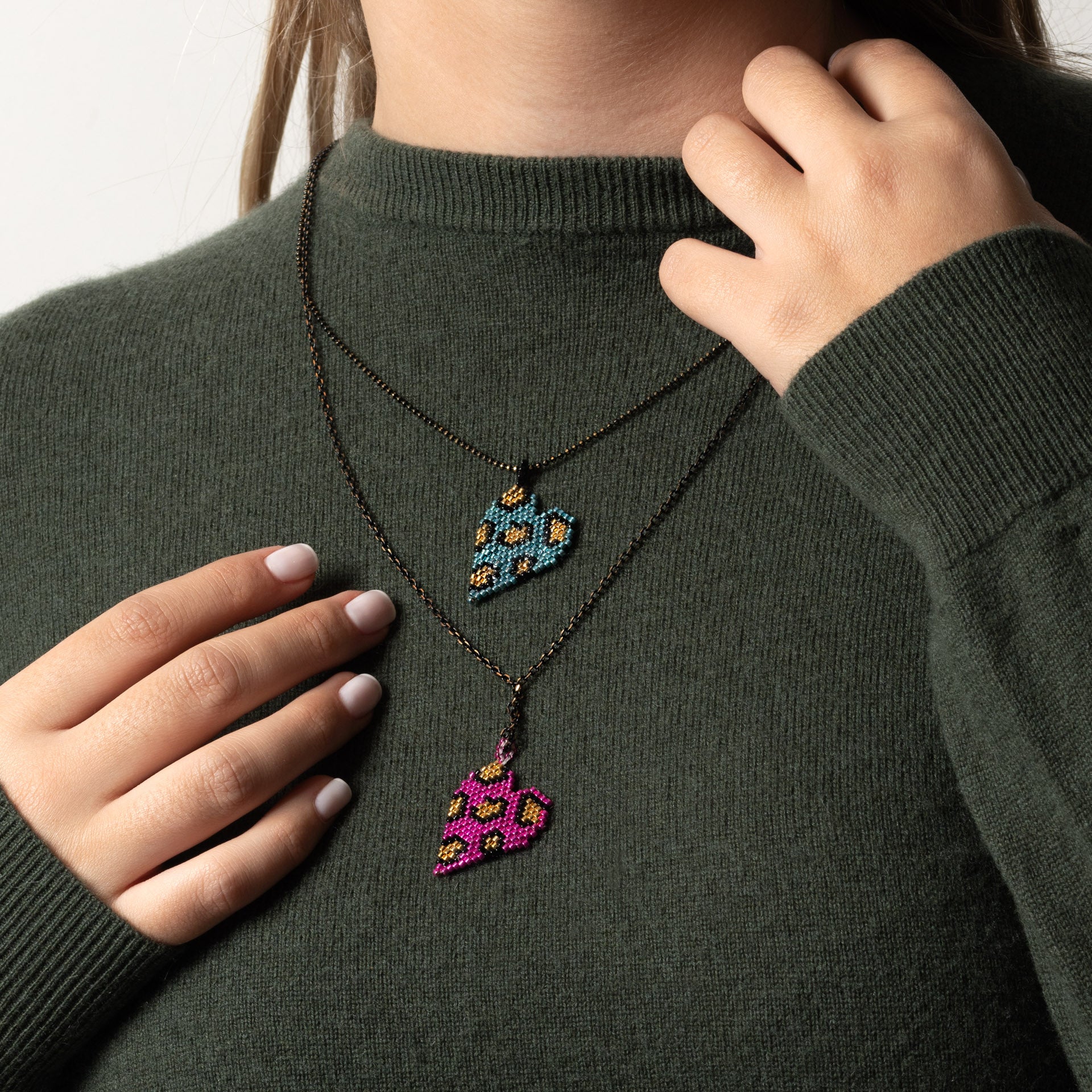 Necklace 'Leopard heart'