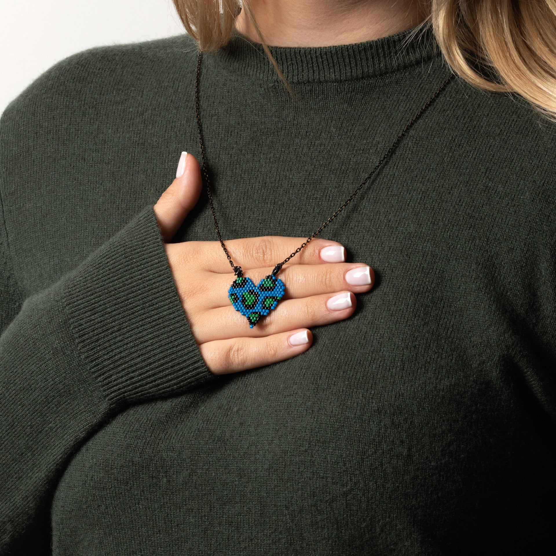 Necklace 'Leopard heart'