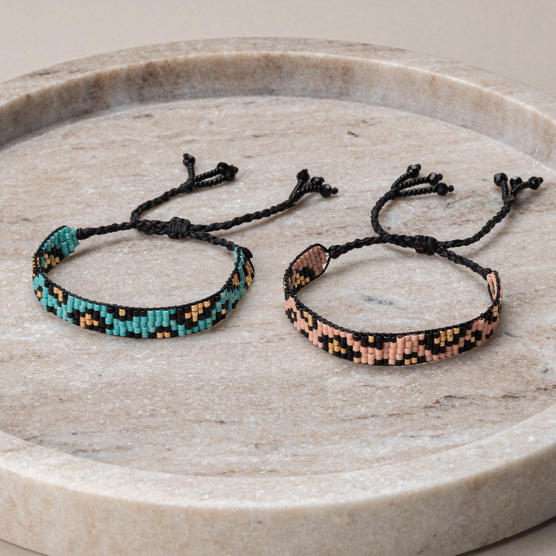 Bracelet beaded 'leopard'