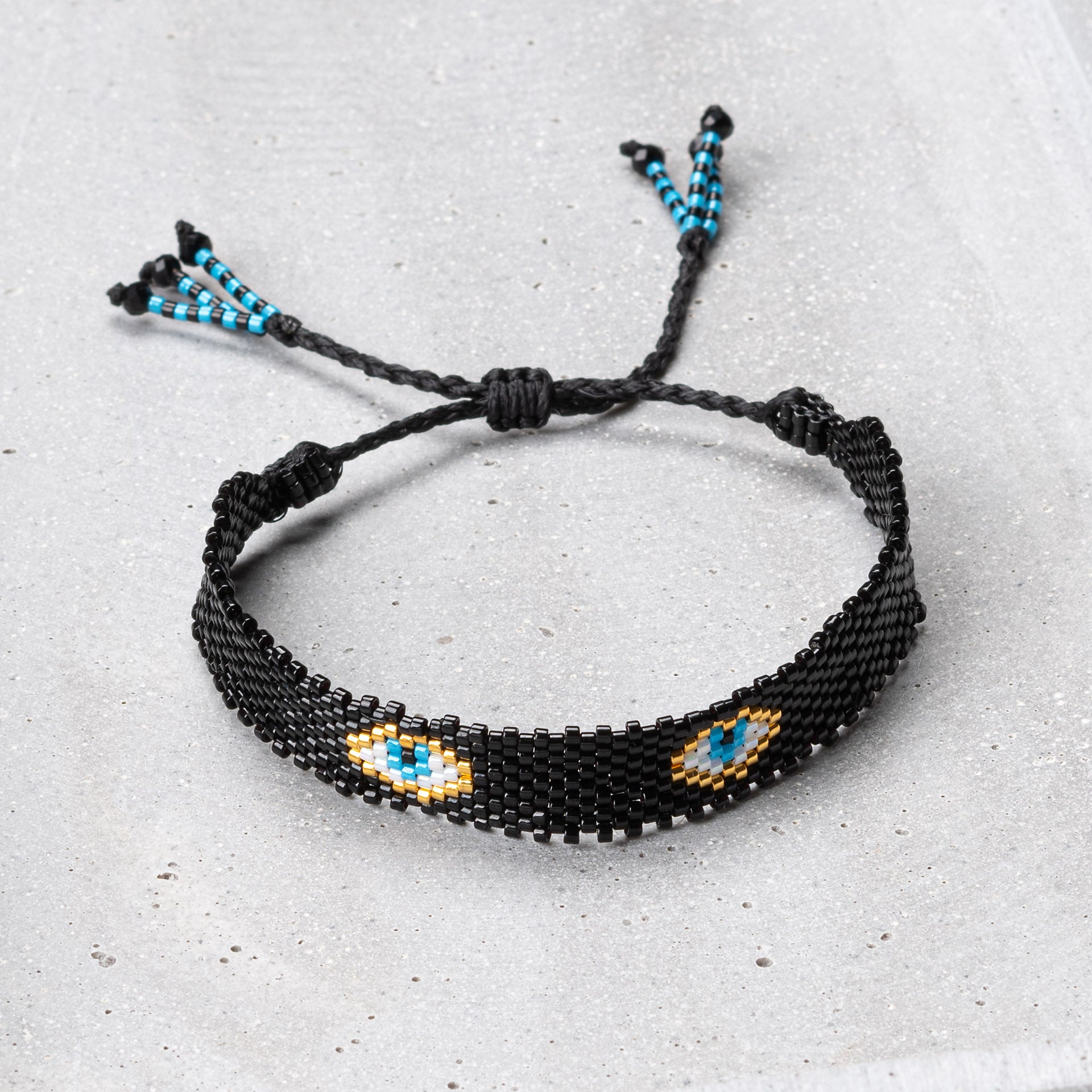 Bracelet beaded 'evil eyes'