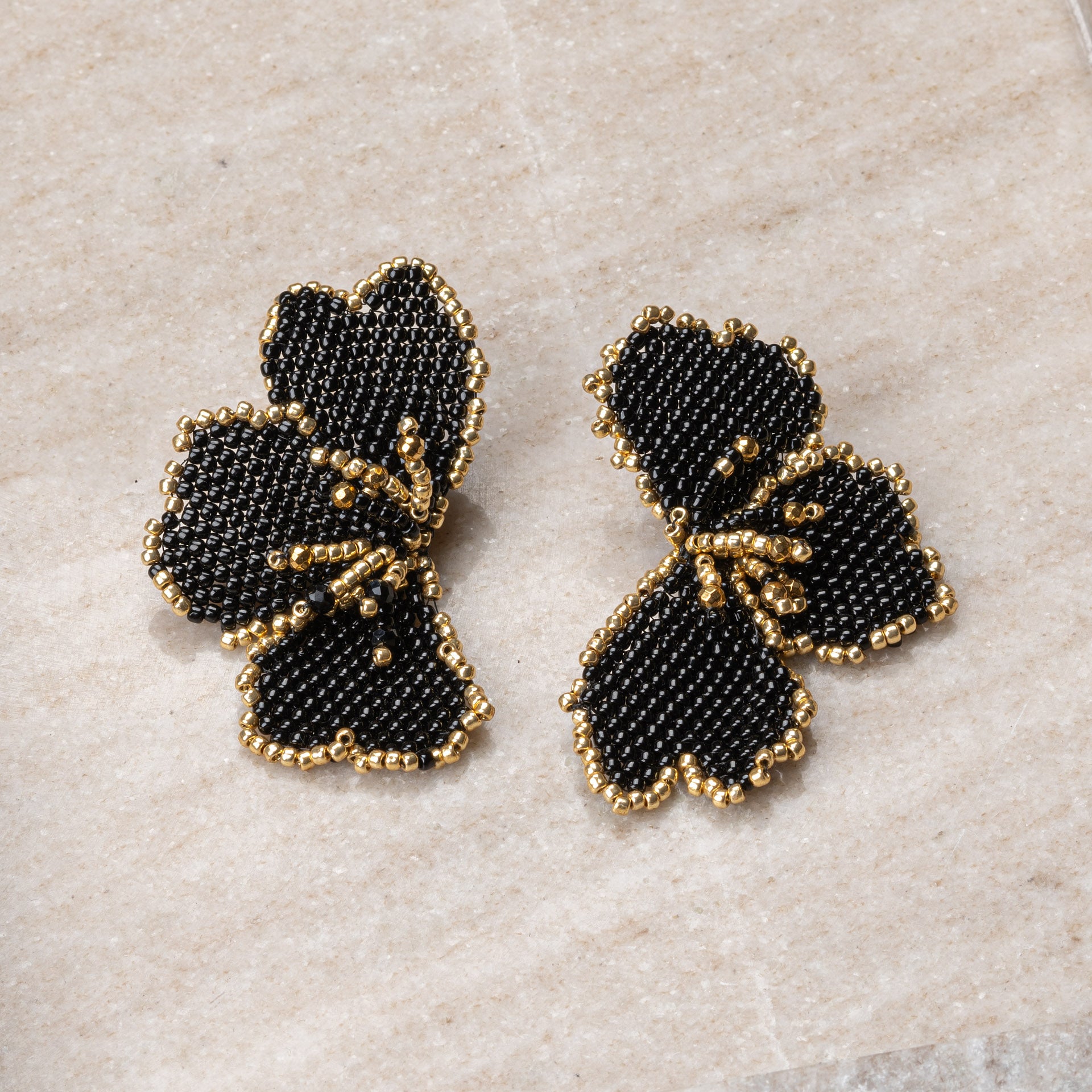 Earrings beaded 'flower'