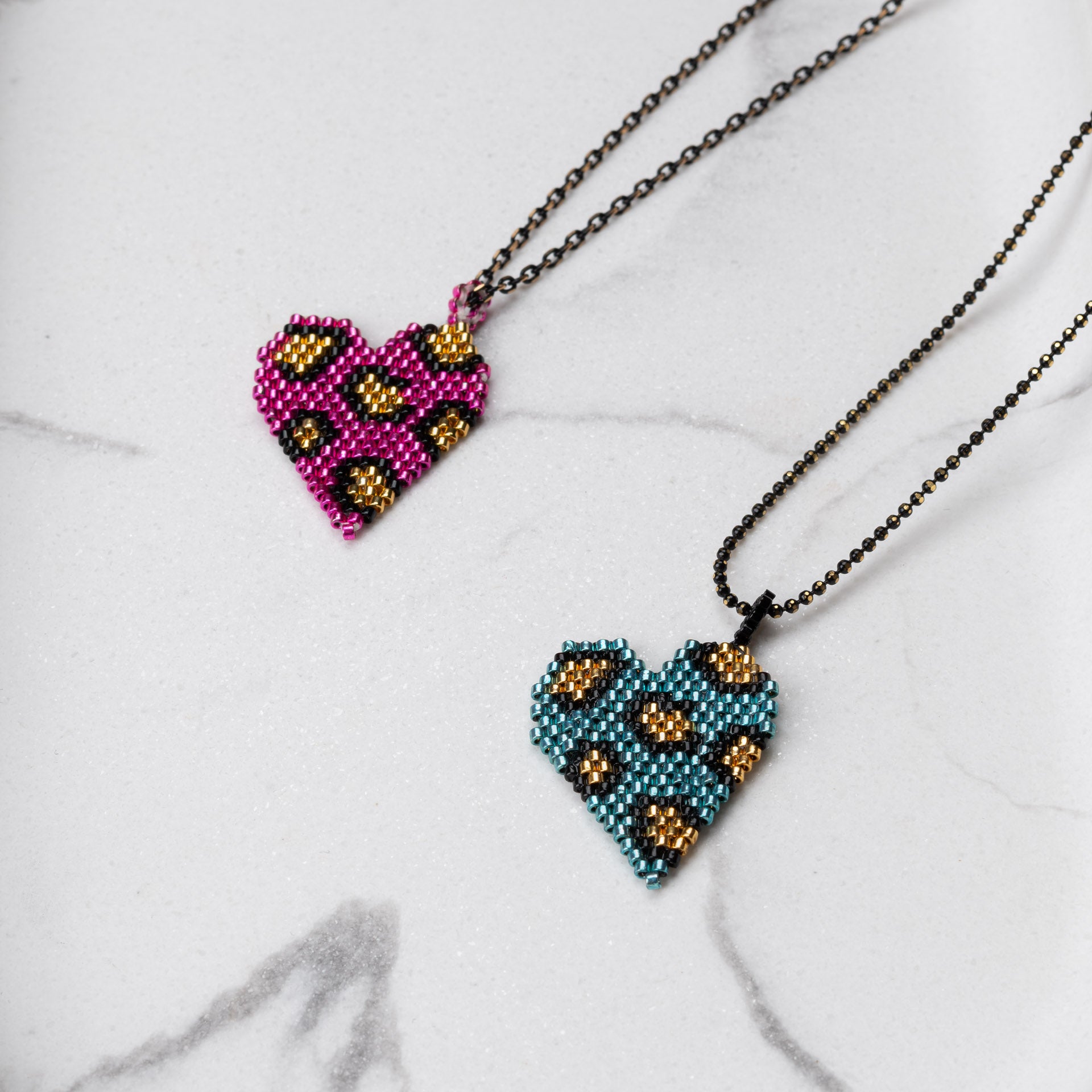 Necklace 'Leopard heart'
